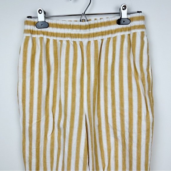 Madewell Huston Yellow & White Stripe Pull On Pants - Picture 5 of 11
